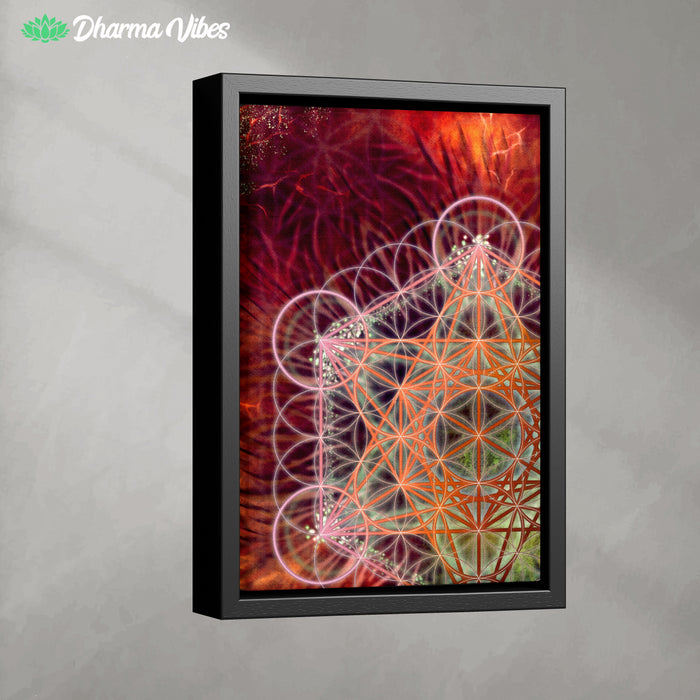 Metatrons Red by YantrArt 1-Piece Canvas