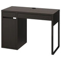 MICKE Desk, 105x50cm, Black-brown