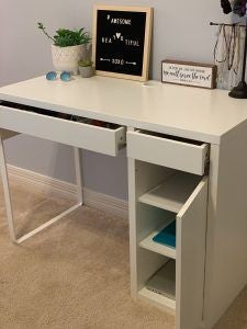 MICKE Desk, 105x50cm, White