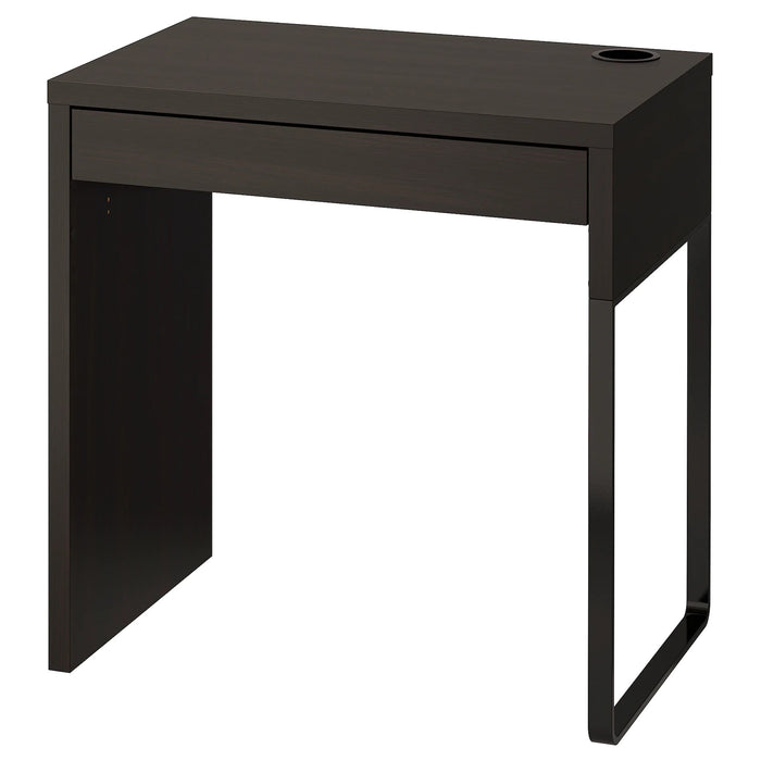 MICKE desk, 73cm, Black-brown