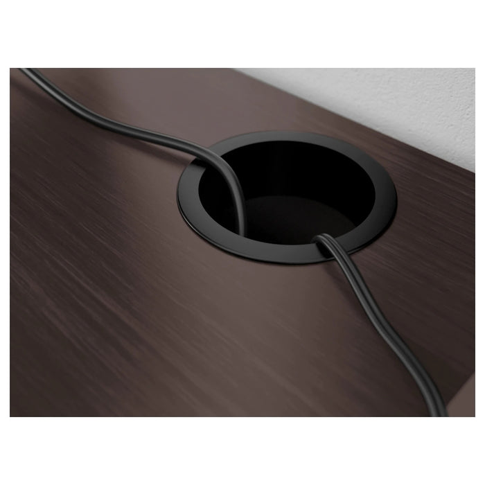 MICKE desk, 73cm, Black-brown