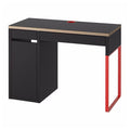 MICKE Desk, Anthracite/red, 105x50cm