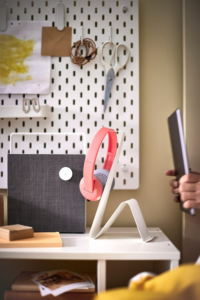 MOJLIGHET Stand for headphones and tablet/phone, White