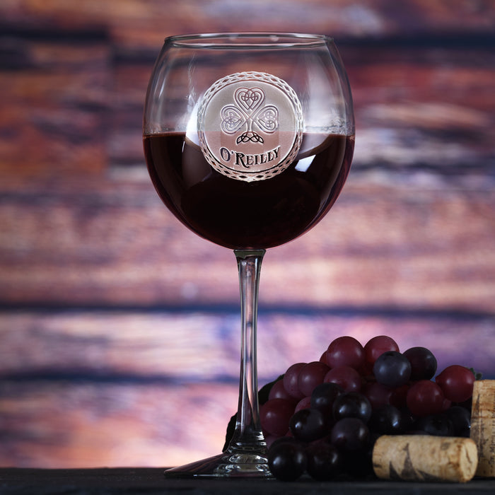 Monogrammed, Irish Red Wine Glass