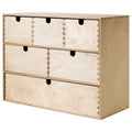 MOPPE Mini chest of drawers, Birch plywood, 42x18x32cm