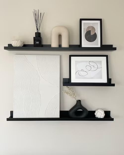 MOSSLANDA picture ledge, 115cm, Black