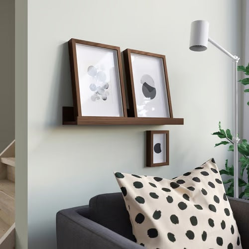 MOSSLANDA Picture ledge, Walnut effect, 55cm