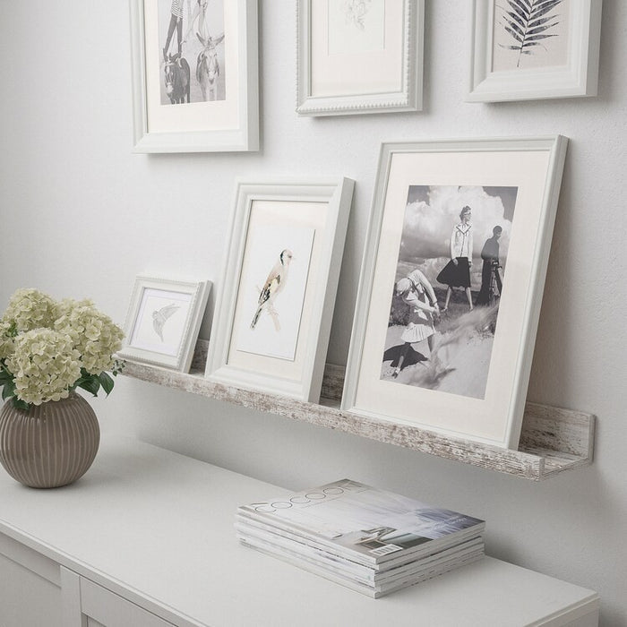 MOSSLANDA Picture ledge, White stained pine effect, 115cm