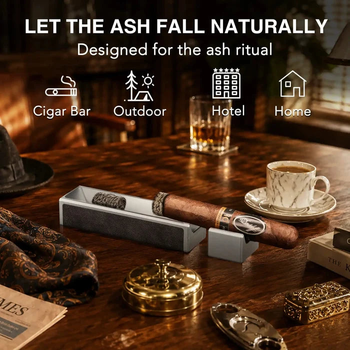 MOZSLY Park It Portable Aluminum Cigar Ashtray-Silver_05