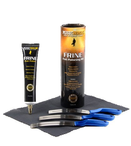 Music Nomad FRINE Ukulele Fret Polishing Kit - 5 Piece Kit includes Fret Polish, Guards and Microfiber Cloth - Aloha City Ukes