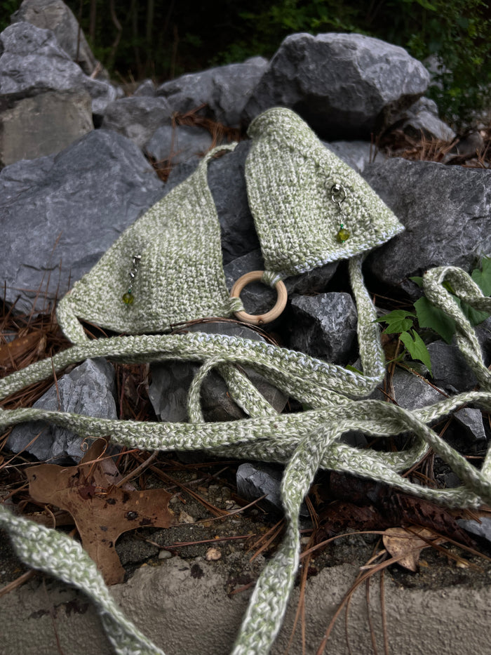 My Eyes Are Up Here - Crochet Wrap Top