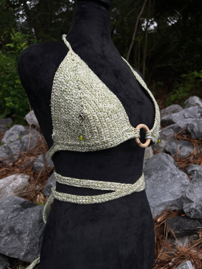 My Eyes Are Up Here - Crochet Wrap Top