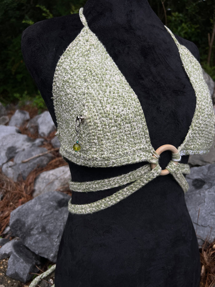 My Eyes Are Up Here - Crochet Wrap Top