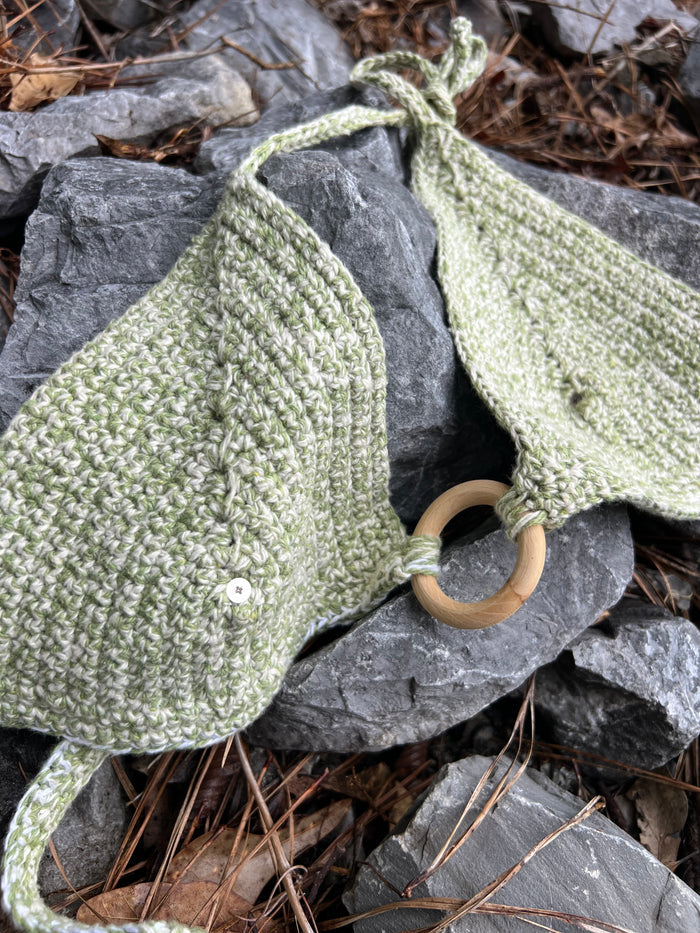 My Eyes Are Up Here - Crochet Wrap Top