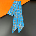 Nada Blue Twilly Skinny Scarf