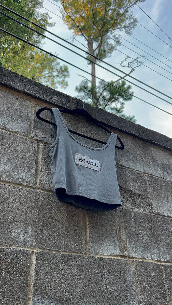Nearer - Grey Patchwork Tank Top