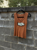 Nearer - Rust Patchwork Tank Top - aND