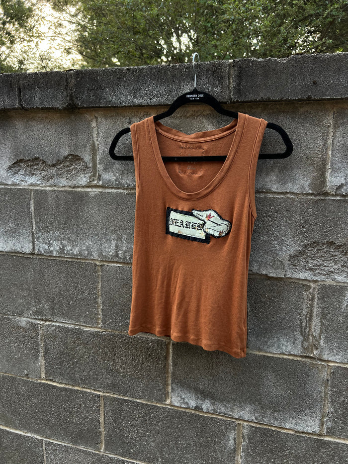 Nearer - Rust Patchwork Tank Top - aND