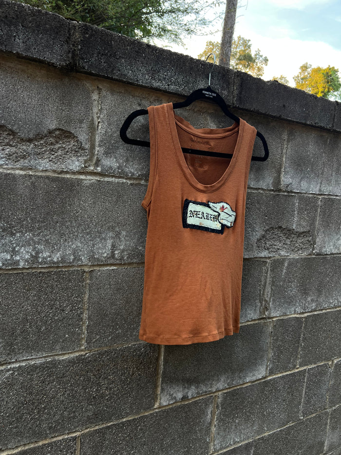 Nearer - Rust Patchwork Tank Top - aND