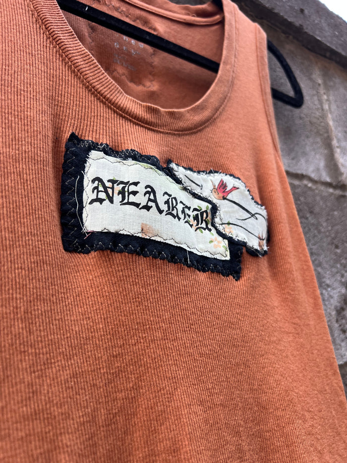 Nearer - Rust Patchwork Tank Top - aND
