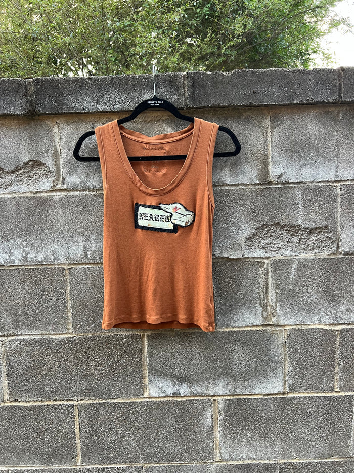Nearer - Rust Patchwork Tank Top - aND
