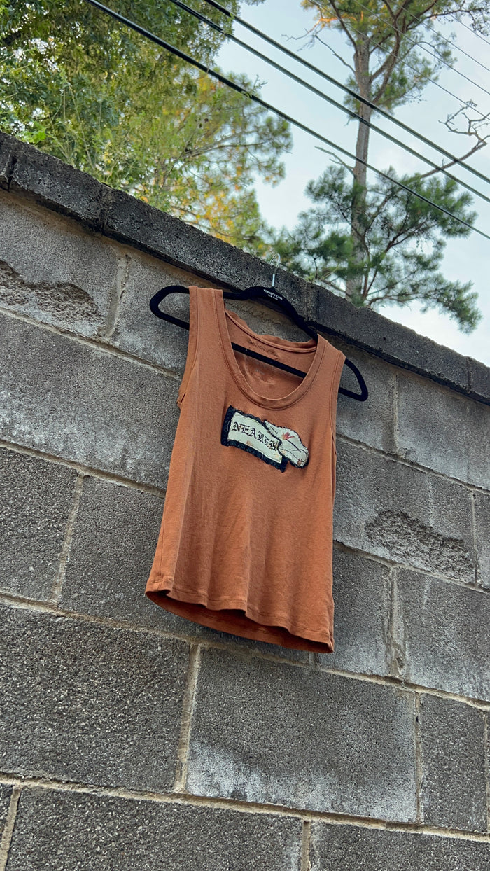 Nearer - Rust Patchwork Tank Top - aND