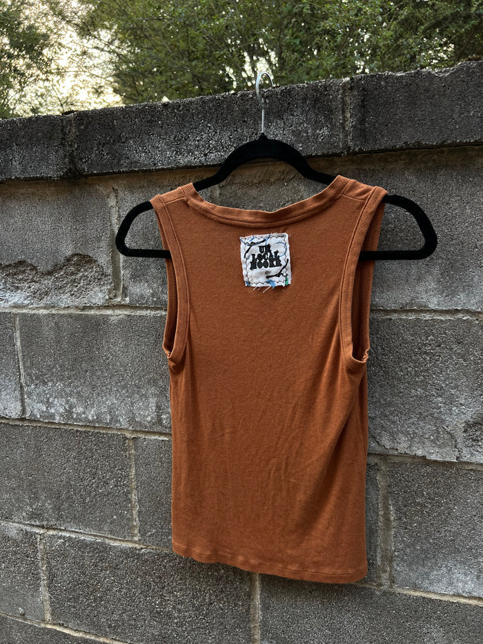 Nearer - Rust Patchwork Tank Top - aND