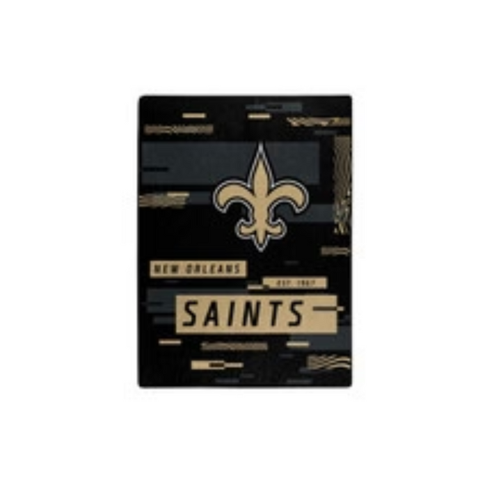New Orleans Saints Blanket 60x80 Raschel Digitize Design