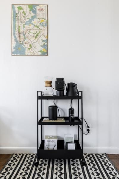 NISSAFORS Trolley, 50.5x30x83cm, Black