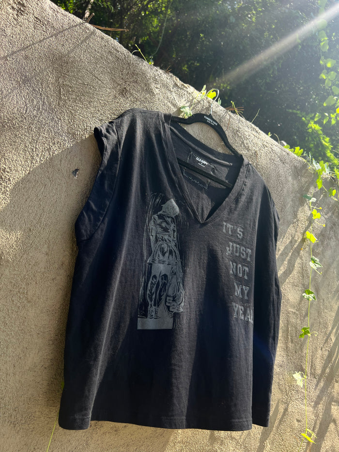 Not My Year - Black Muscle Tee