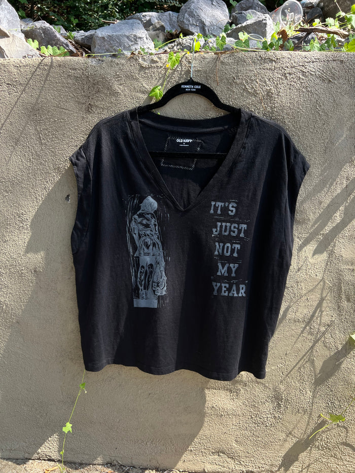 Not My Year - Black Muscle Tee