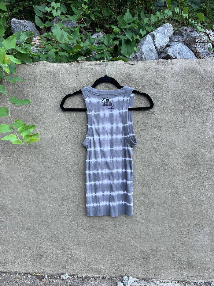Not My Year - Grey Tie-Dye Tank Top