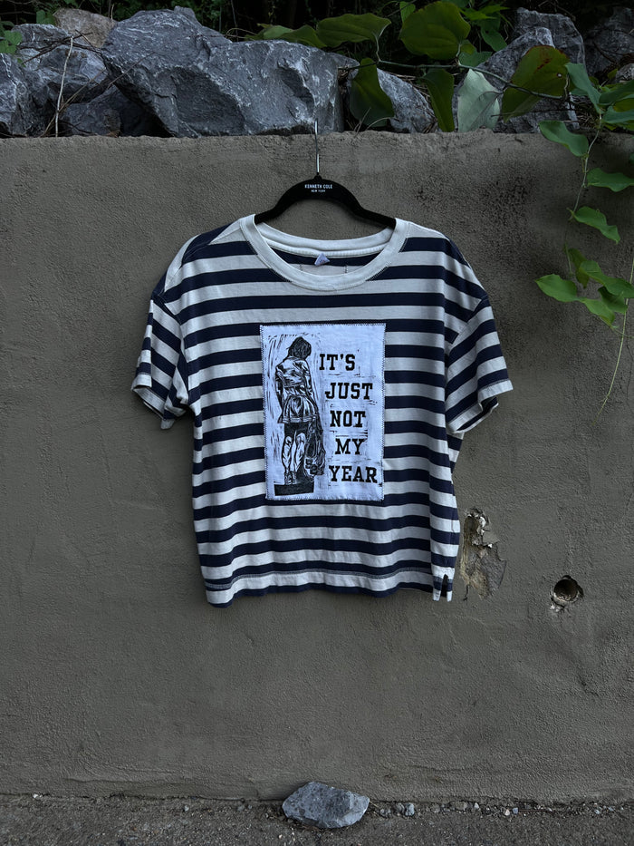 Not My Year - Navy & White Tshirt