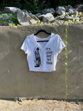 Not My Year - White Cropped Tshirt