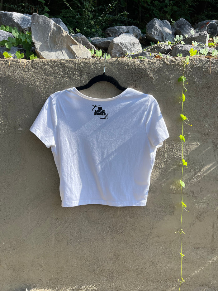 Not My Year - White Cropped Tshirt