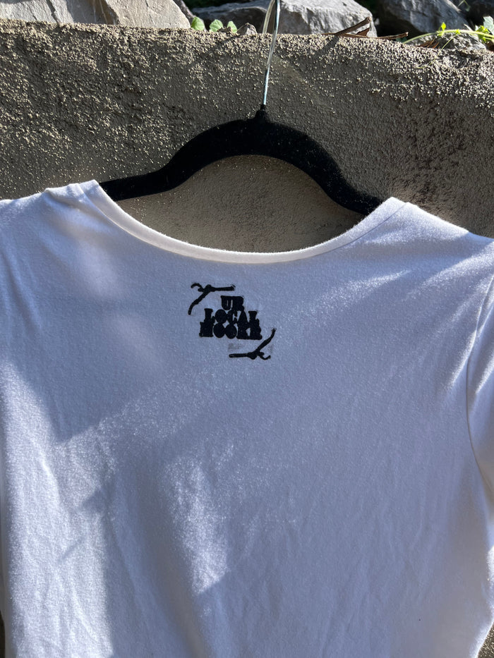 Not My Year - White Cropped Tshirt