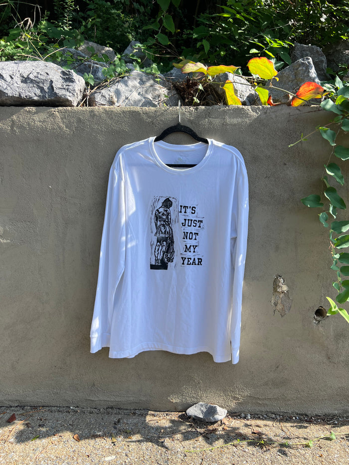 Not My Year - White Long-Sleeve Tshirt