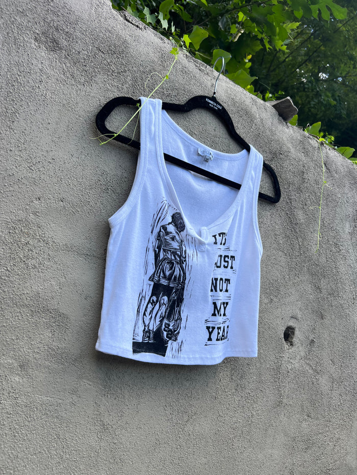 Not My Year - White Tank Top
