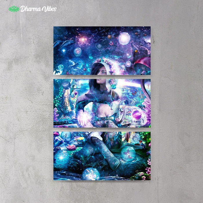 Observing Our Celestial Synergy by Cameron Gray 3-Piece Canvas