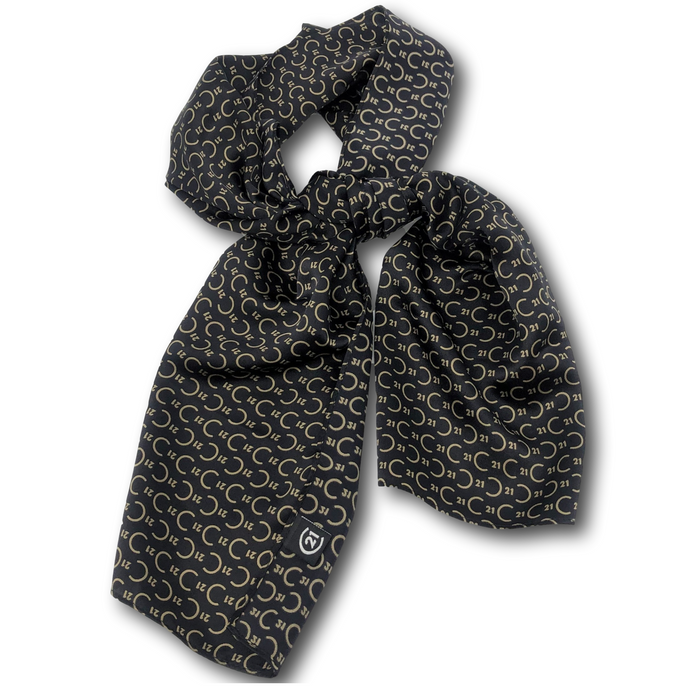 Obsessed Black 100% Silk Corporate Scarf