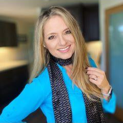 Obsessed Black 100% Silk Corporate Scarf