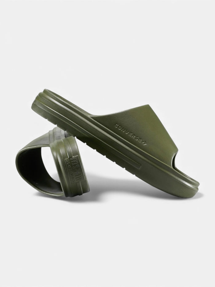 Ojotas Converse Essential Slide Slip Verde Militar
