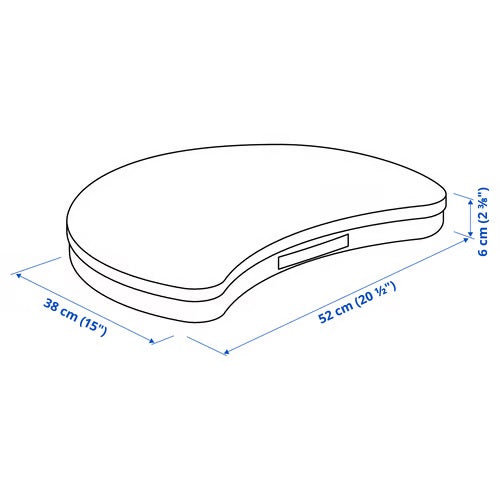 OJULF Laptop support, Dark grey, 52x38cm