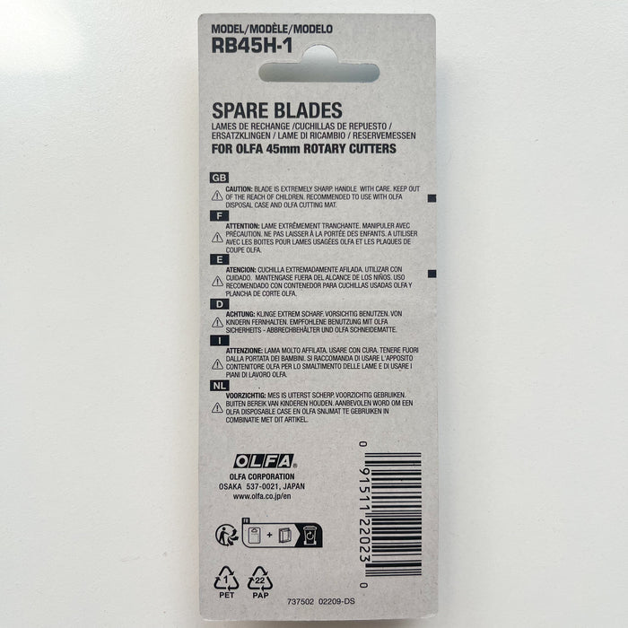 Olfa  - Rotary Cutter Spare Blades - 45mm