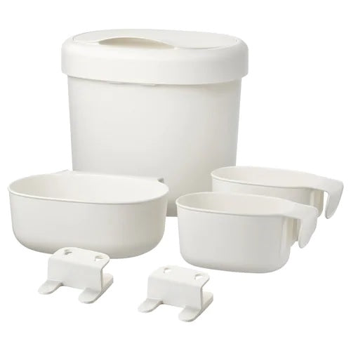 ONSKLIG storage baskets for changing tbl set of 4, White