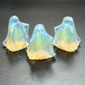 Opalite Glass Cute Spooky Ghost Crystal Carvings