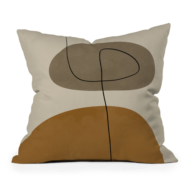 ORGANIC ABSTRACT SHAPESII THROW PILLOW