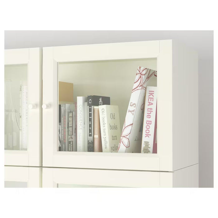 OXBERG Glass door, white, 40x35cm