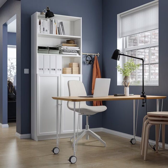OXBERG Panel door, white, 40x97cm