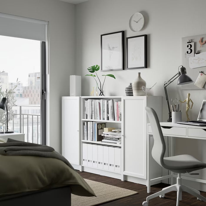 OXBERG Panel door, white, 40x97cm